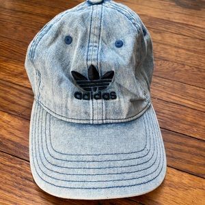 Washed denim baseball hat